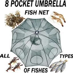 8 UMBRELLA GAP 6mm HEIGHT 1.3f CURVE 4f R 8.6f POCKET R 1.8f Fishing Net-image-45