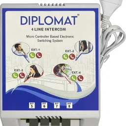 elove Diplomat 4 Line Intercom System - Lift and Talk EPABX 4 Line Intercom Extension System for Office, House, Home, Shops Corded Landline Phone image 4