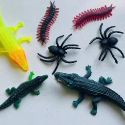 animal toys rubber crocodile spider centipede kankhajura gang(set of 7) gang toys Gag Toy-image-46