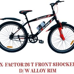 X-FACTOR 26.240 RUBY RED ALLOY RIM FRONT SHOCKER POWER BRAKE 90% FITTED 26 T (inch) Road Cycle-image-4