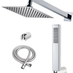 Mingle Ultra Slim Shower 10 Inch With 15 inch Square Arm (Telephone Hand Shower) Rain Shower Rainfall-image-60