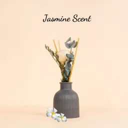 aromigo Jasmine Black Diffuser Set image 2