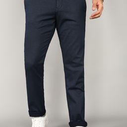 killer Men Slim Fit Dark Blue Cotton Blend Trousers-picture-42