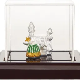 silverspot jewel 999 Pure Silver Beautiful Mecca Madina with Acrylic Base Idol Decorative Showpiece - 12 cm-picture-31
