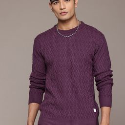 The Roadster Lifestyle Co. Basket Weave Design Acrylic Pullover-image-8