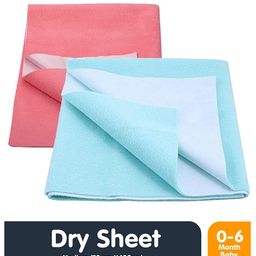Moms Home Infants Kids Pack Of 2 Solid Waterproof Protector Dry Sheet-image-7