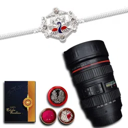 DeoDap Roli Chawal Coin Mug & Greeting Card Rakhi Gift Set-image-92