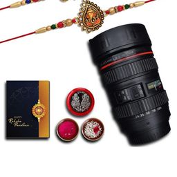 DeoDap Roli Chawal, Coin, Mug & Greeting Card Rakhi Gift Set-38