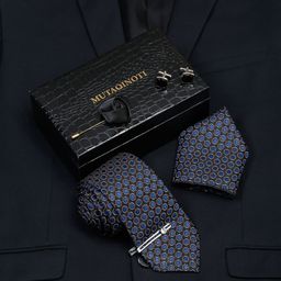 MUTAQINOTI Men Silk Necktie Accessory Gift Set-picture-44
