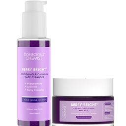 Conscious Chemist Set of Berry Bright Soothing Face Cleanser 100ml & Face Mask 50ml-34