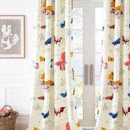 Story@home White & Blue Printed Cotton Room Darkening Door Curtain-11