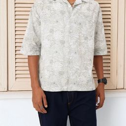 Kook N Keech Voyage Tropical Serenity Print Relaxed Fit Shirt-image-51