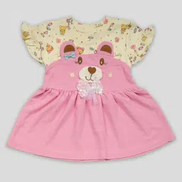 Babys Day Girls Floral Printed Flutter Sleeves Fit & Flare Dress-8