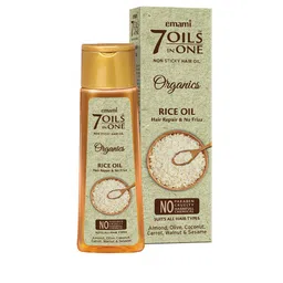 Emami 7 OILS IN ONE Organics Non sticky Rice Oil For Hair Repair & No Frizz - 200ml-52