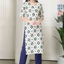 7Threads Selection Of 6 Ethnic Motifs Printed Round Neck Straight Kurta-image-77