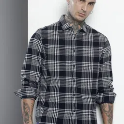 The Indian Garage Co Checked Pure Cotton Casual Shirt-image-11