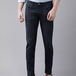 BEAT LONDON by PEPE JEANS Men Black Tapered Fit Low-Rise Stretchable Jeans-image-8
