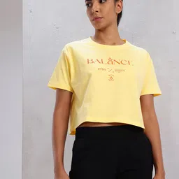HRX by Hrithik Roshan Printed Pure Cotton Boxy Yoga T-shirt-picture-11
