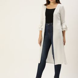 ROVING MODE Open Front Satin Longline Shrug-14