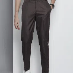 The Indian Garage Co Self Design Regular Fit Chinos Trousers-image-96