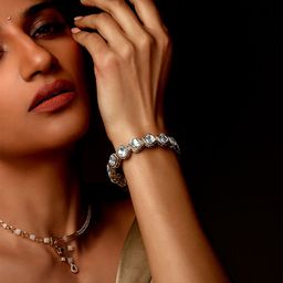 ASMITTA JEWELLERY Gold-Plated Kundan Studded Bangle-Style Bracelet-image-36