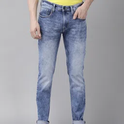 Pepe Jeans Men Tapered Fit Low-Rise Heavy Fade Acid Wash Stretchable Jeans-image-76