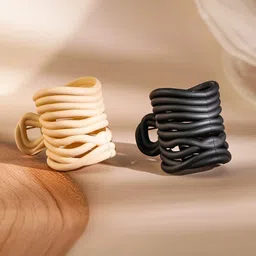 Rubans Women Set of 2 Spiral Matte Claw Clips-3