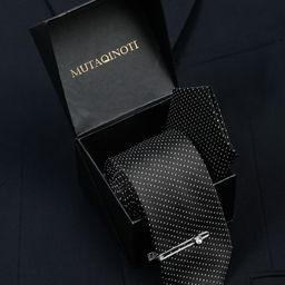 MUTAQINOTI Men Silk Blend Necktie Accessory Gift Set-image-42