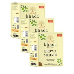 Vagads Khadi Set Of 3  Brown Mehndi For Natural Shine & Healthy Hair - 100g Each-15
