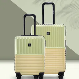 Nasher Miles Istanbul Set Of 2 Colourblocked Number Lock Hard-Sided Trolley Suitcase-0