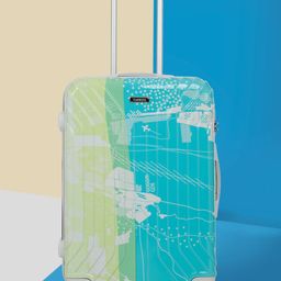 Teakwood Leathers Printed 360 Degree Rotation Hard Medium Trolley Bag- 32.2 L-44