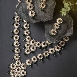 Peora Gold-Plated Bridal Choker & Long Necklace Set with Earrings & Maangtikka-19