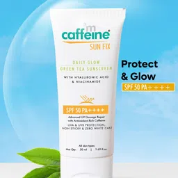 MCaffeine Daily Glow Lightweight Sunscreen SPF 50 PA++++ with Green Tea - 50ml-6