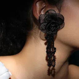SOHI Silver-Plated Floral Shaped Artificial BeadsDrop Earrings-22