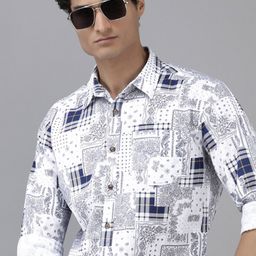 BEAT LONDON by PEPE JEANS Men Pure Cotton Slim Fit Ethnic Printed Casual Shirt-image-31