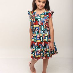 Biglilpeople Girls Polka Dot Printed Flared Sleeve Fit & Flare Dress-image-57