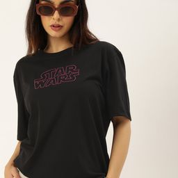 Kook N Keech Star Wars Women Printed Pure Cotton T-shirt-image-92