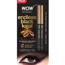 WOW SKIN SCIENCE Set of 2 Endless Black Waterproof Smudge-Proof Kajal with Coffee Extracts-22