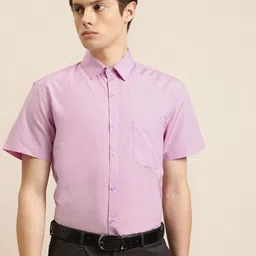SOJANYA Men Purple Pure Cotton Classic Regular Fit Solid Formal Shirt-image-84