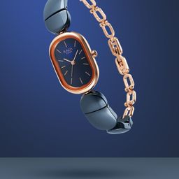 Titan Women Blue Brass Dial & Blue Ceramic Bracelet Style Straps Analogue Watch-45