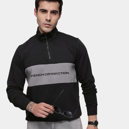 French Connection Colourblocked & Brand Logo Printed Sweatshirt-image-54