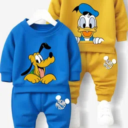 x2o Kids Pack Of 2 Printed Round Neck Long Sleeves Sweatshirts With Joggers-image-39