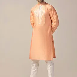 KISAH Yoke Design Embellished Regular Straight Kurta With Trousers-image-34