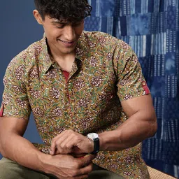 Taavi Men Comfort Floral Opaque Floral Printed Pure Cotton Casual Shirt-93