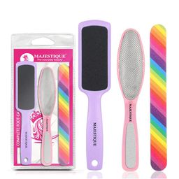 MAJESTIQUE 2 In1 Plate Foot Scrubber & Emery Board Nail Filer-11