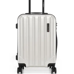 SWISS BRAND Silver-Toned Solid BADEN 360-Degree Rotation Hard-Sided Cabin Trolley Suitcase-image-54