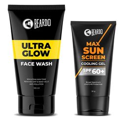 BEARDO Set of Ultraglow All-in-1 Face Wash 100ml & Max Sunscreen SPF60+ Cooling Gel 50g-image-97