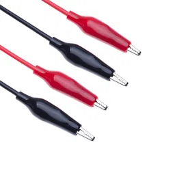 Testing lead wire pair with Crocodile Clips (Red+Black)-1Meter image 2
