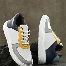 Mast & Harbour Men Lace-Ups Lightweight Colourblocked Sneakers-image-76