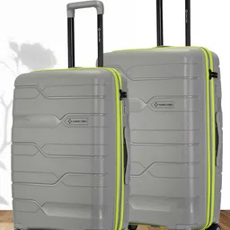 Nasher Miles Cannes Set Of 2 Textured Hard-Sided Medium & Large Trolley Suitcase-14